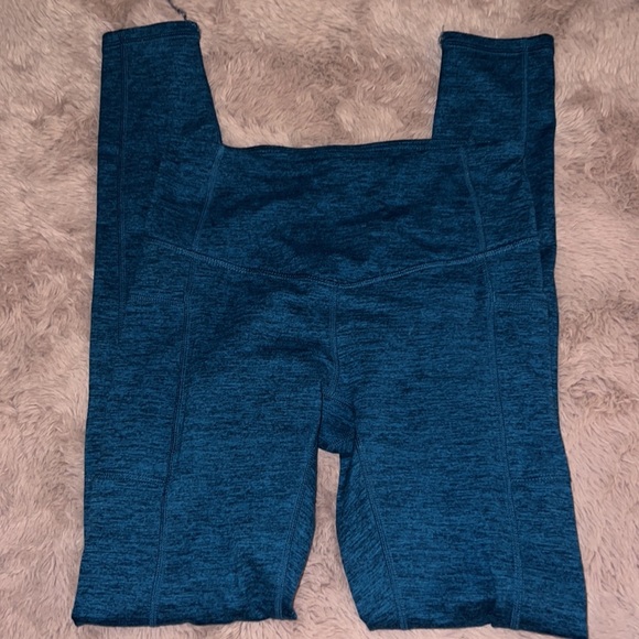 GAIAM teal blue heathered dark blue black yoga pants leggings fitted tights XS - Picture 4 of 8